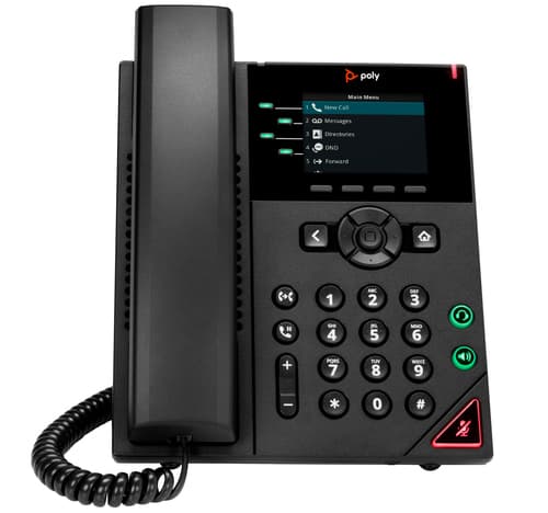 Poly VVX 250 4-Line IP Phone and PoE-enabled