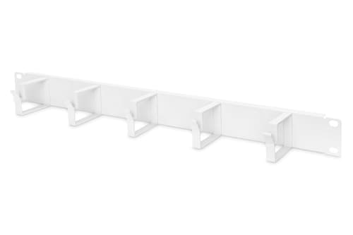 1U cable management panel 5x cable rings 40x60 mm - Grey