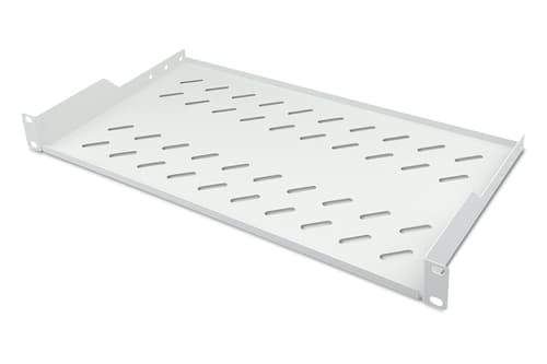 Étagère fixe 1U pour armoires de 400 mm de profondeur 45x483x250 mm - 15 kg - Gris