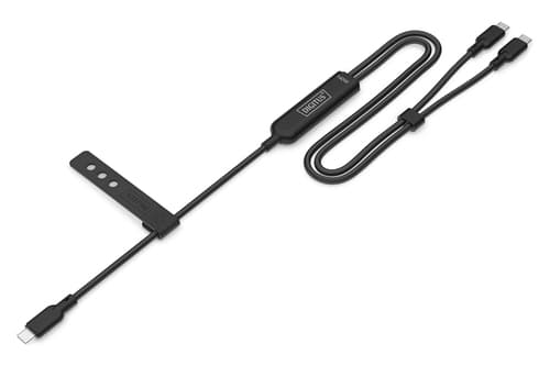 Cable de carga USB-C 2 en 1 Digitus 140W 1,8m Negro