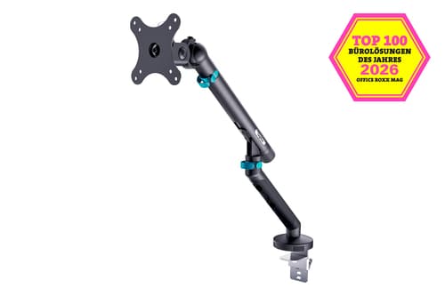 Single Design Monitor Mount - 35inch -10kg - Mechanical Spring - VESA 75x75 - 100x100 - Black