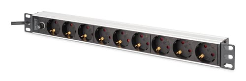 Multipresa - 9 Prese - Alluminio - 2m Cavo - Presa C14