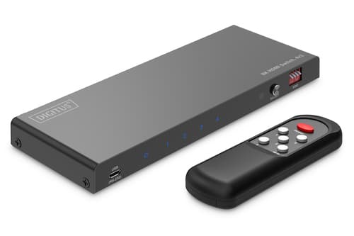 4x1 HDMI-Switch - 8K - 60Hz (4:4:4) - Toslink - Stereo - EDID-Steuerung - Schwarz