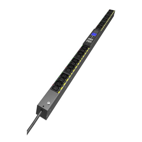 Managed G4 Rack PDU, 0U, 22.5U, C20 input, 3m cord, 1ph, 3.7kW, 16A, 200-240V, 24 outlets (12)C13, (12)C39