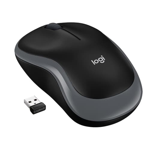Logitech M185 Kompakte Drahtlose Maus - Schwarz/Grau