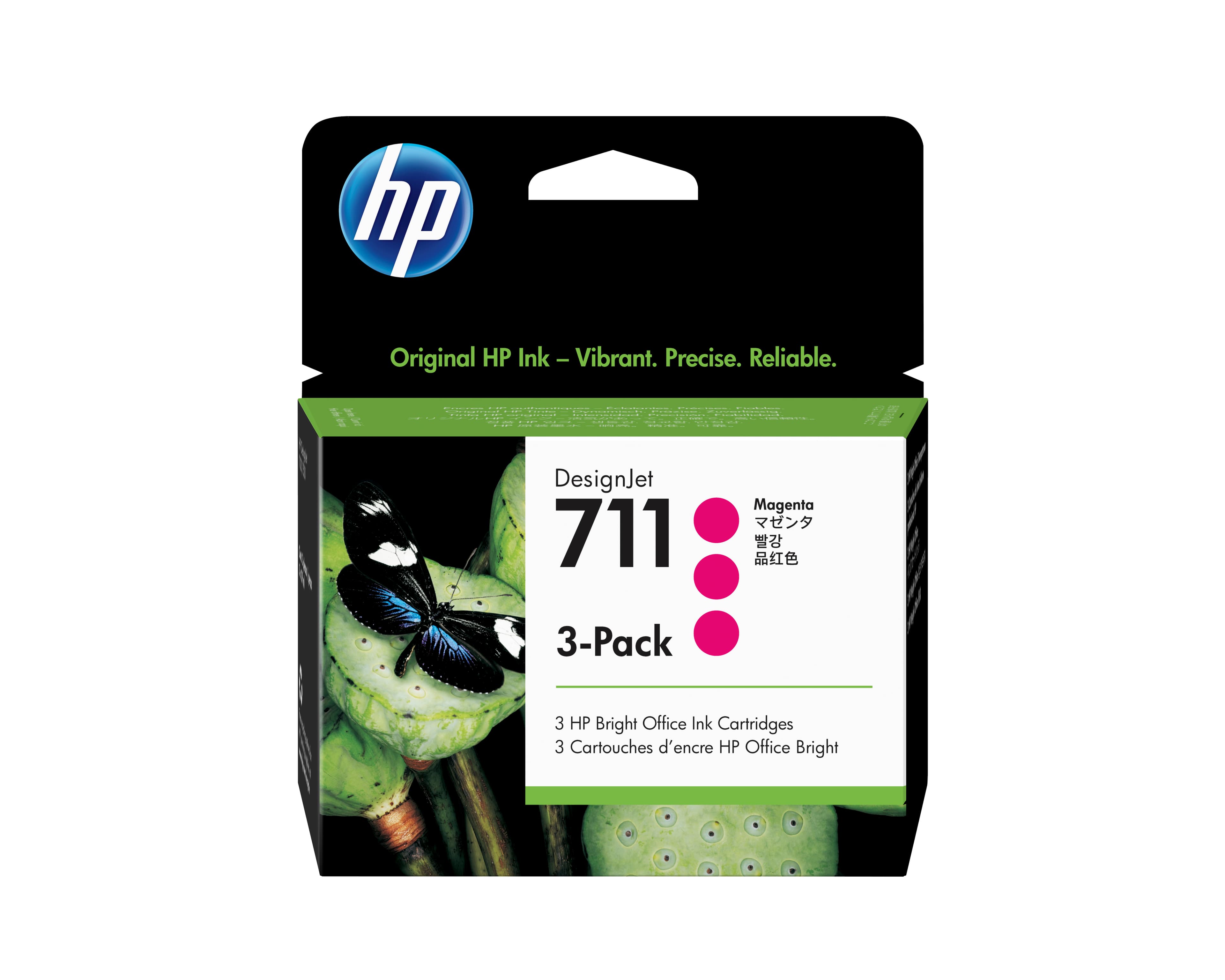 HP 711 29ml Magenta DesignJet Ink Cartridge 3-Pack (CZ135A)