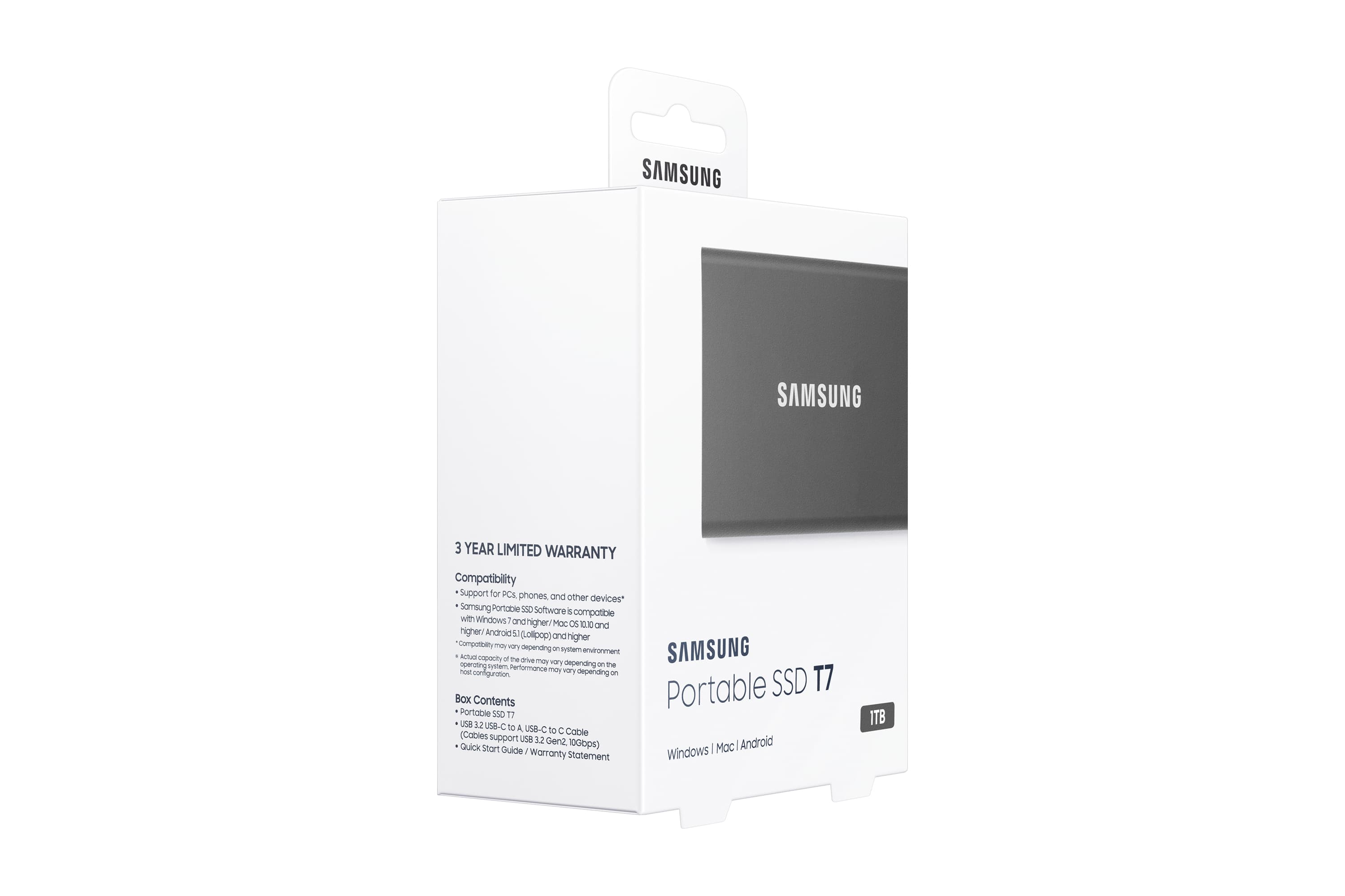 Samsung Portable SSD T7 USB 3.2 Gen 2 1TB - Gray — photo 10 of 12