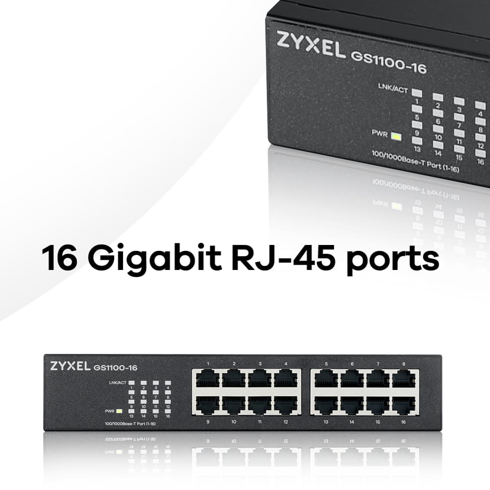 Commutateur ZYXEL GS1100-16ES 16 ports Gigabit non géré — photo 4 sur 5