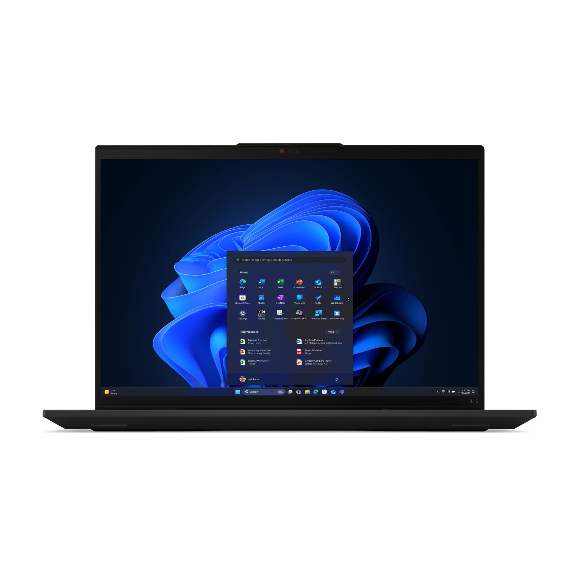ThinkPad L16 Gen 2 (Intel) - 16 inch - Intel Core Ultra 5 225U - 16GB RAM - 512GB SSD - Windows 11 Pro