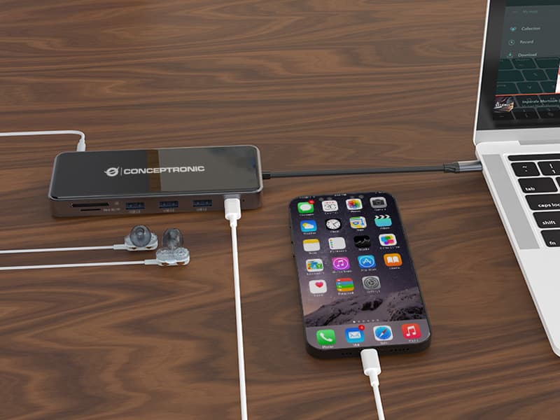 CONCEPTRONIC 12-en-1 Station d'accueil USB 3.2 Gen 1 — photo 6 sur 8