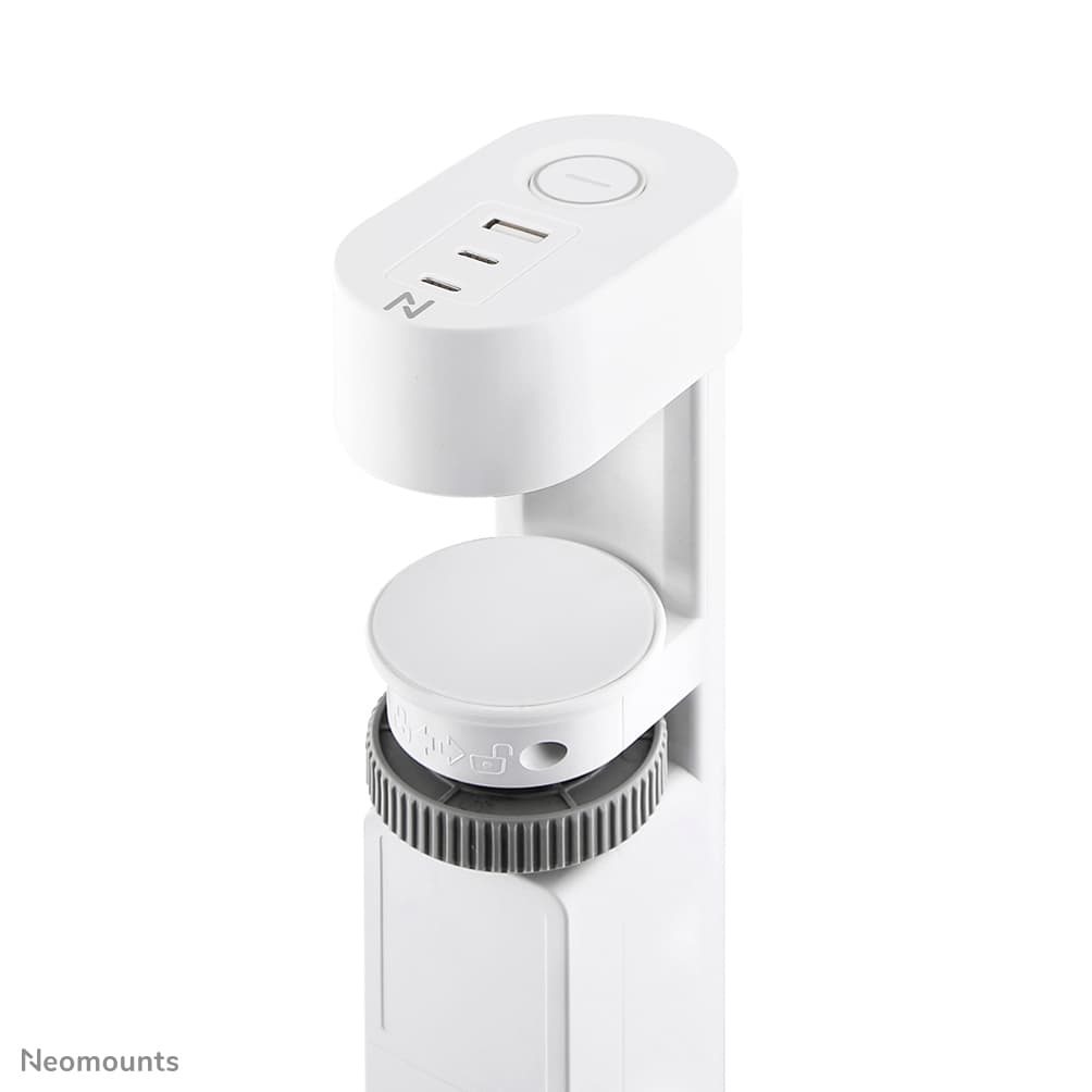 Prise de bureau VOLT avec bride - 2 x USB-C (20W) - 1x USB-A (18W) - 3 x 230V. - Type de fiche F - 3680 Watts- 1,4 m Câble - Blanc — photo 7 sur 16