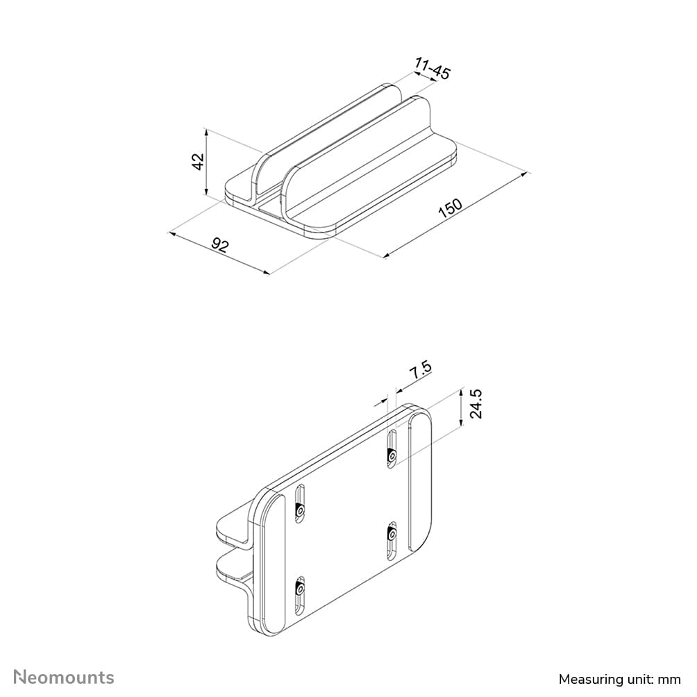 11-17 inch Notebook Vertical Desk Stand - Silver — photo 9 of 9