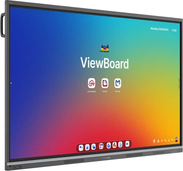 ViewBoard 51 serie touchscreen 75INCH UHD, Android 14 EDLA certified, IR 500 nits, 2x 25W + sub 20W + 8-array mic, 3x USB-C 8/128GB