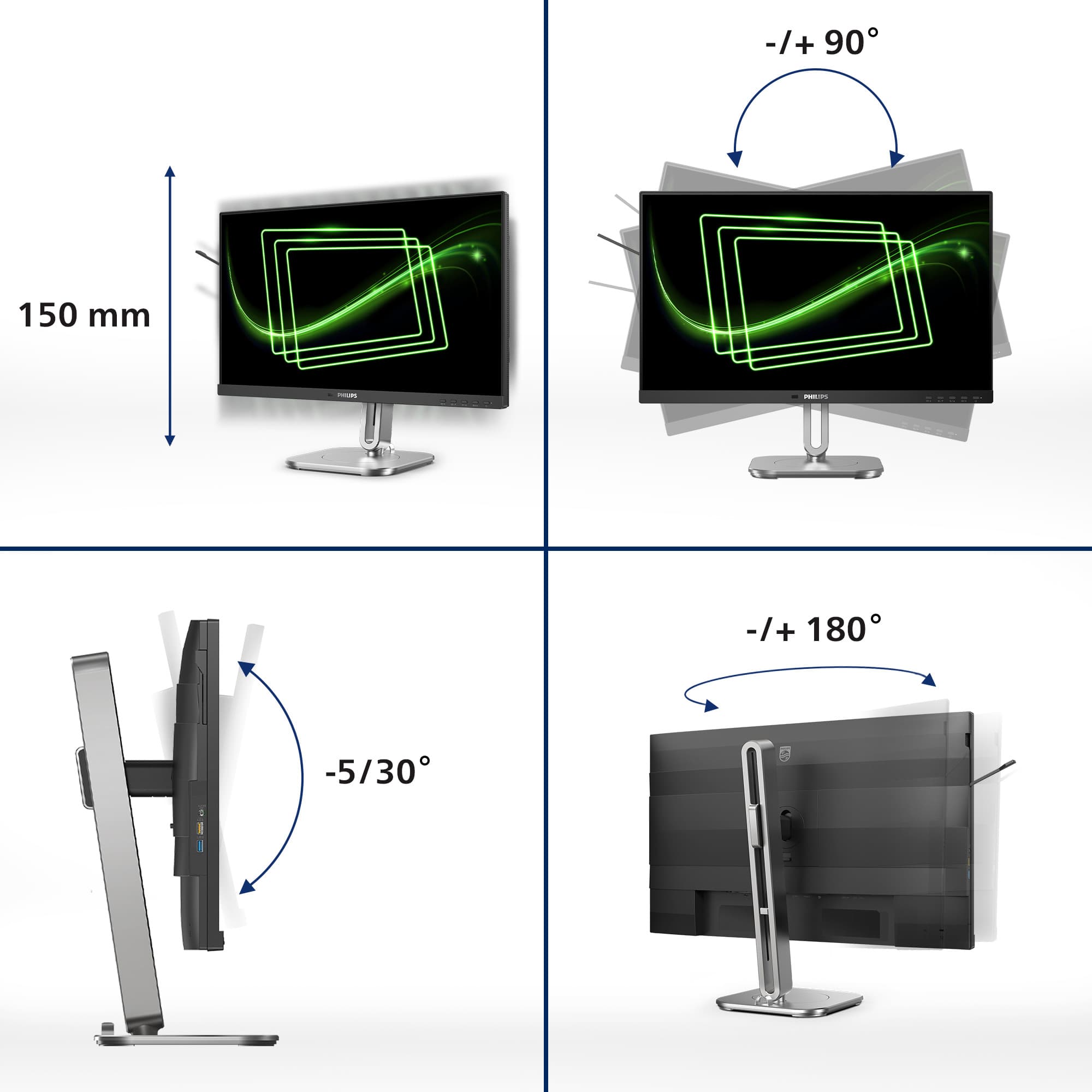 Moniteur Philips 24B2G5200/00 Full HD — photo 4 sur 12