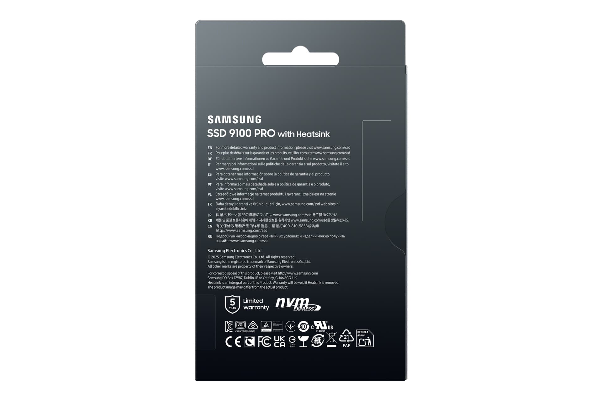 Samsung 9100 PRO Heatsink PCIe 5.0 x4 NVMe M.2 SSD 1TB — photo 10 of 11