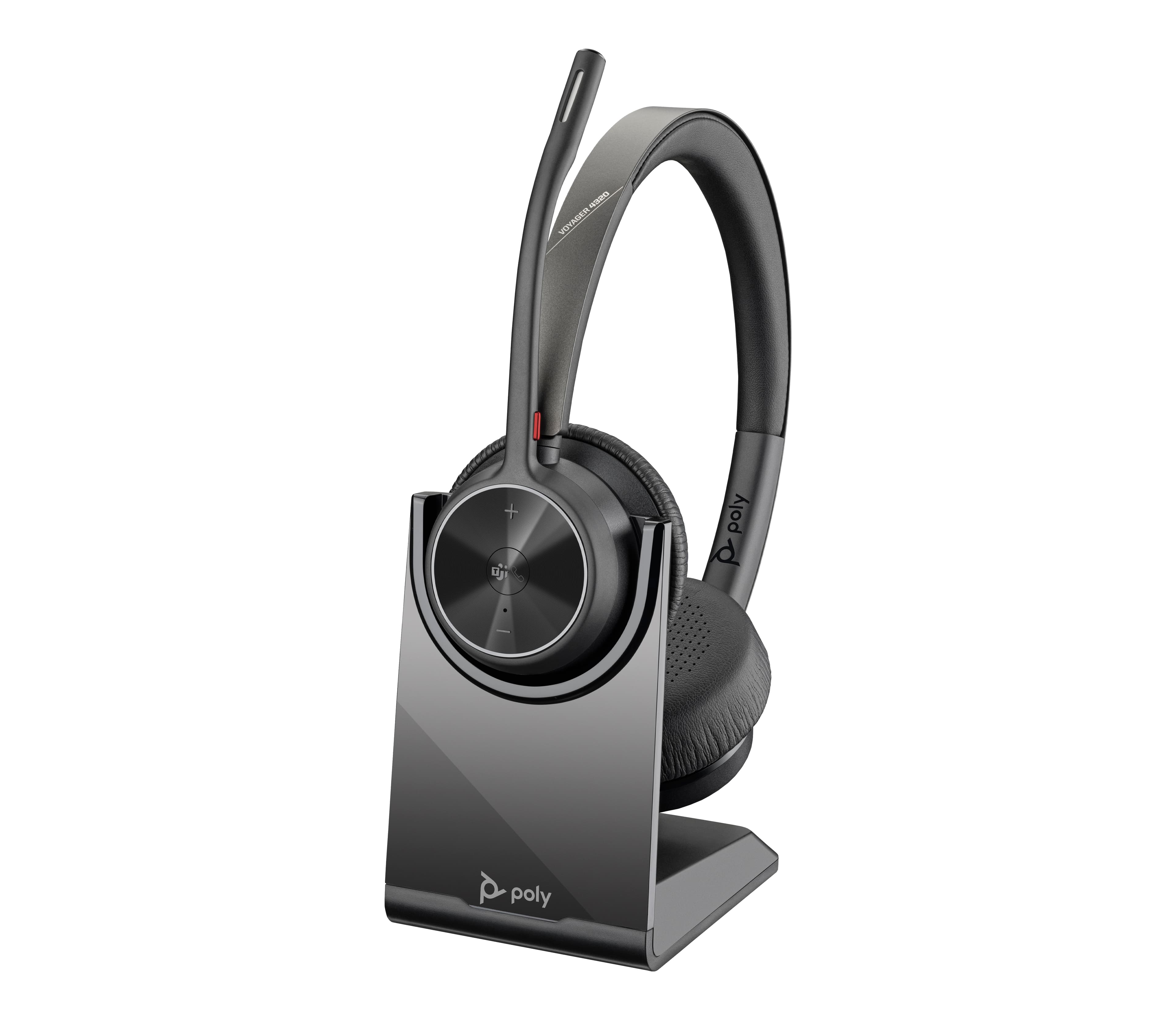 Poly Voyager 4320-M Microsoft Teams Certified Headset + BT700 dongle + Charging Stand — foto 3 van 4