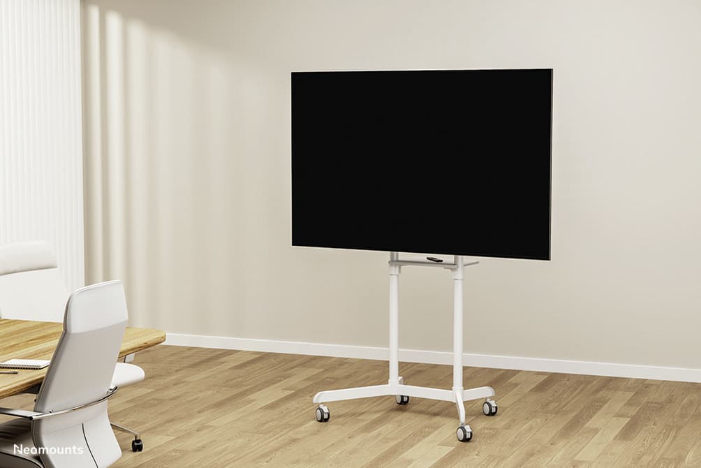 Support mural mobile pour écrans plats 32-70 pouces (support + chariot) (hauteur: 160 cm) Blanc — photo 15 sur 16