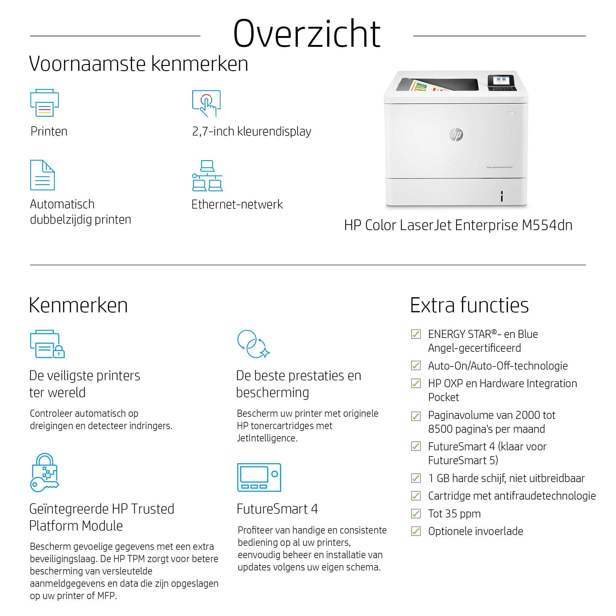 HP Color LaserJet Enterprise M554dn Printer — photo 14 of 16