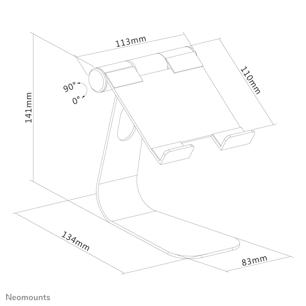 Support tablette jusqu'à 11" - Pliant - Universel - Argent — photo 10 sur 10