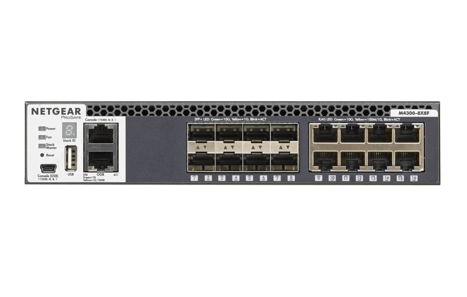 M4300-8X8F - L3 Switch - 16 Port - 8 x 10/100/1000/10000 + 8 x 10 Gigabit SFP+ — photo 4 of 4
