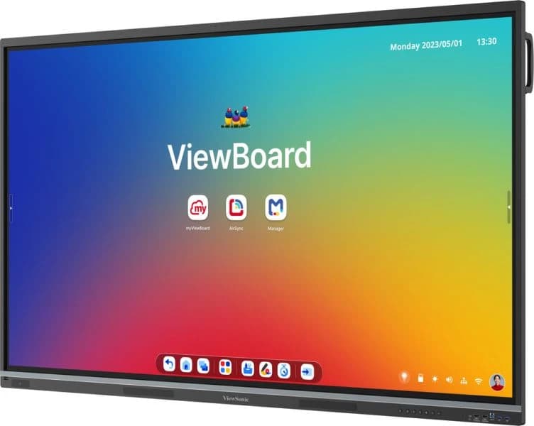 ViewBoard 51 serie touchscreen 75INCH UHD, Android 14 EDLA certified, IR 500 nits, 2x 25W + sub 20W + 8-array mic, 3x USB-C 8/128GB — foto 2 van 4
