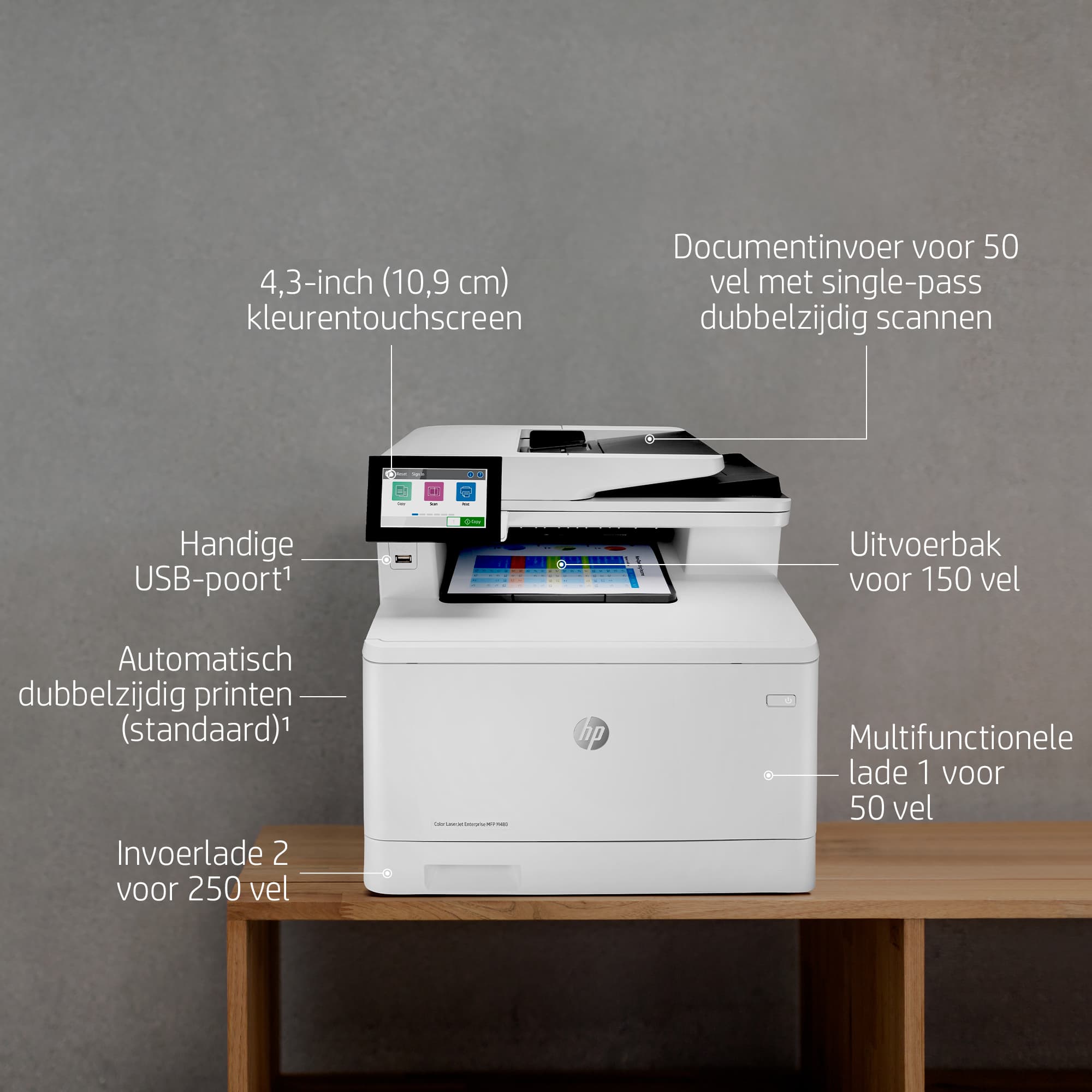 HP Color LaserJet Enterprise MFP M480f Printer — photo 10 of 20