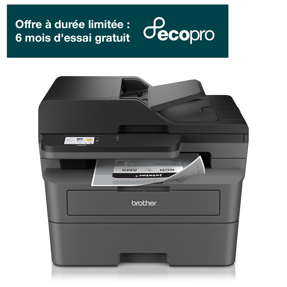 Imprimante multifonction A4 noir et blanc Brother DCP-L2660DW compacte — photo 4 sur 9