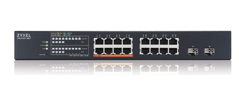 Commutateur intelligent 16 ports 2,5 GbE - 2 SFP+ - 8 x PoE++ 180 W - mode hybride - autonome ou NebulaFlex Cloud