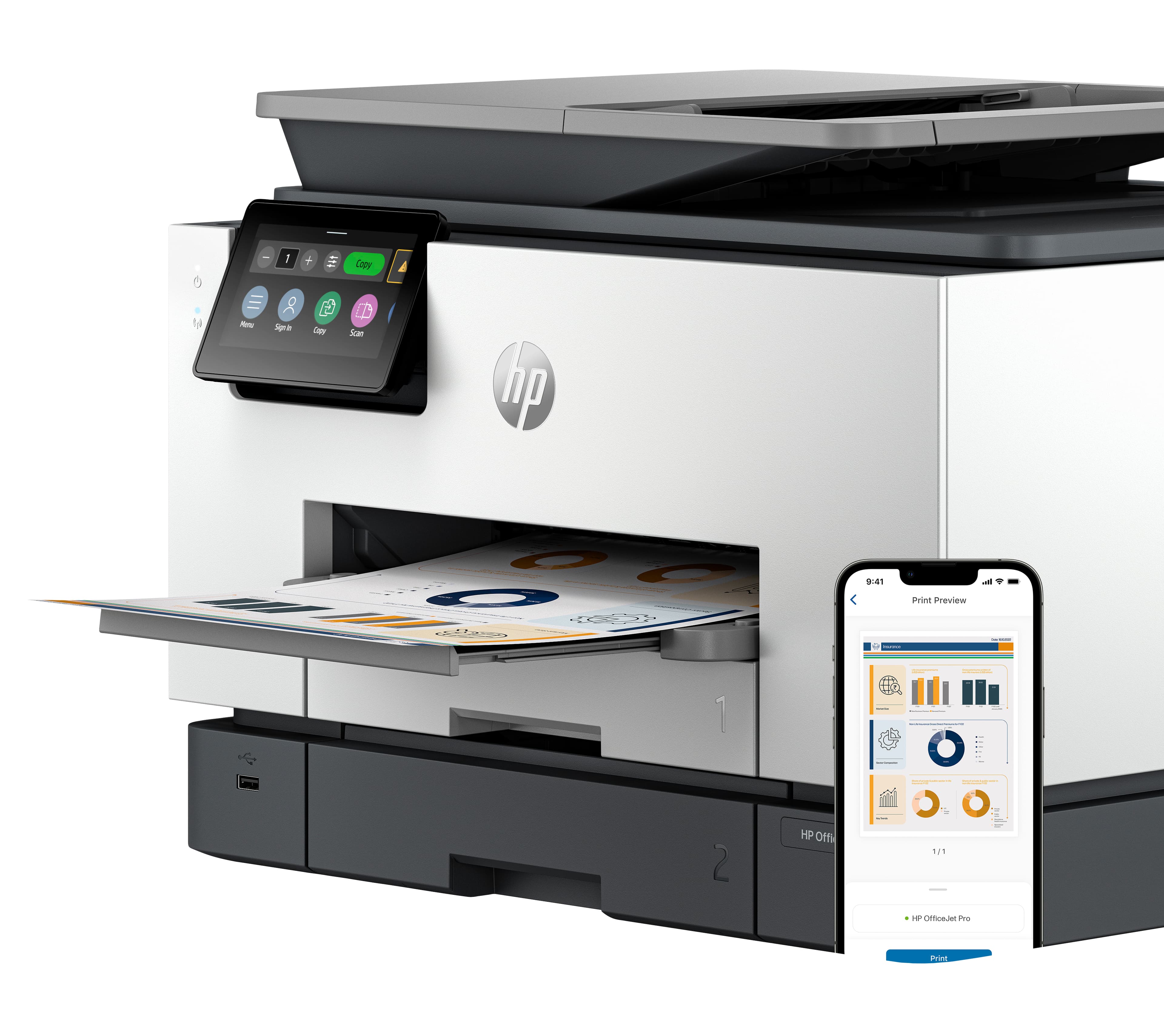 OfficeJet Pro 9130b All-in-One Printer — foto 9 van 10