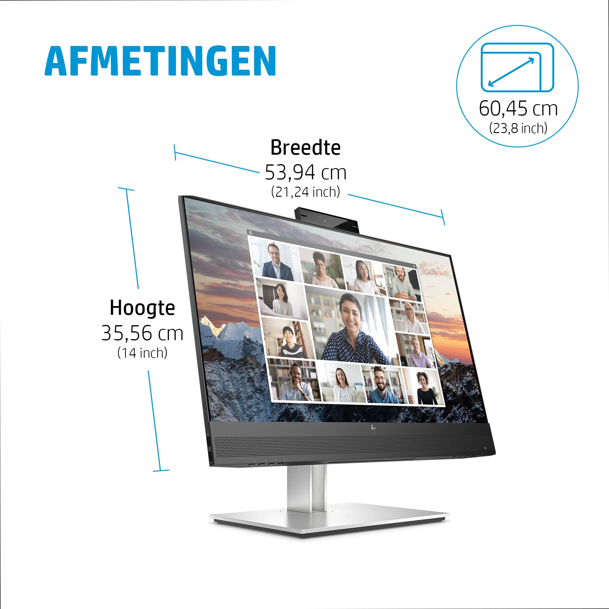 E24m G4 FHD USB-C Conferencing - 24 inch - Full HD IPS LED Monitor - 1920x1080 - Pivot / HAS / RJ45 / USB-C / Webcam — foto 11 van 13