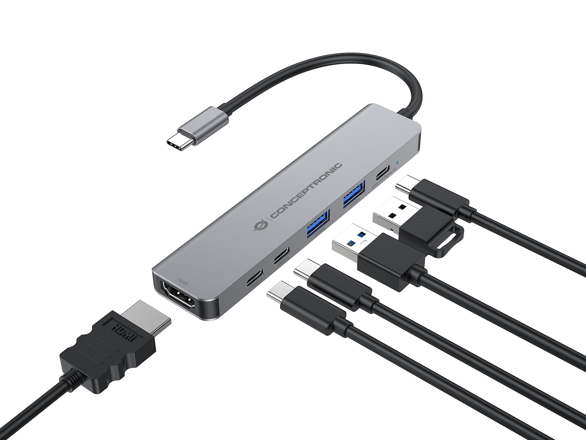 6-in-1 Docking Station USB 3.2 Gen 1 - HDMI - USB-A 5Gbps x 2 - USB-C 5Gbps x 2 - 100W USB PD — photo 5 of 8
