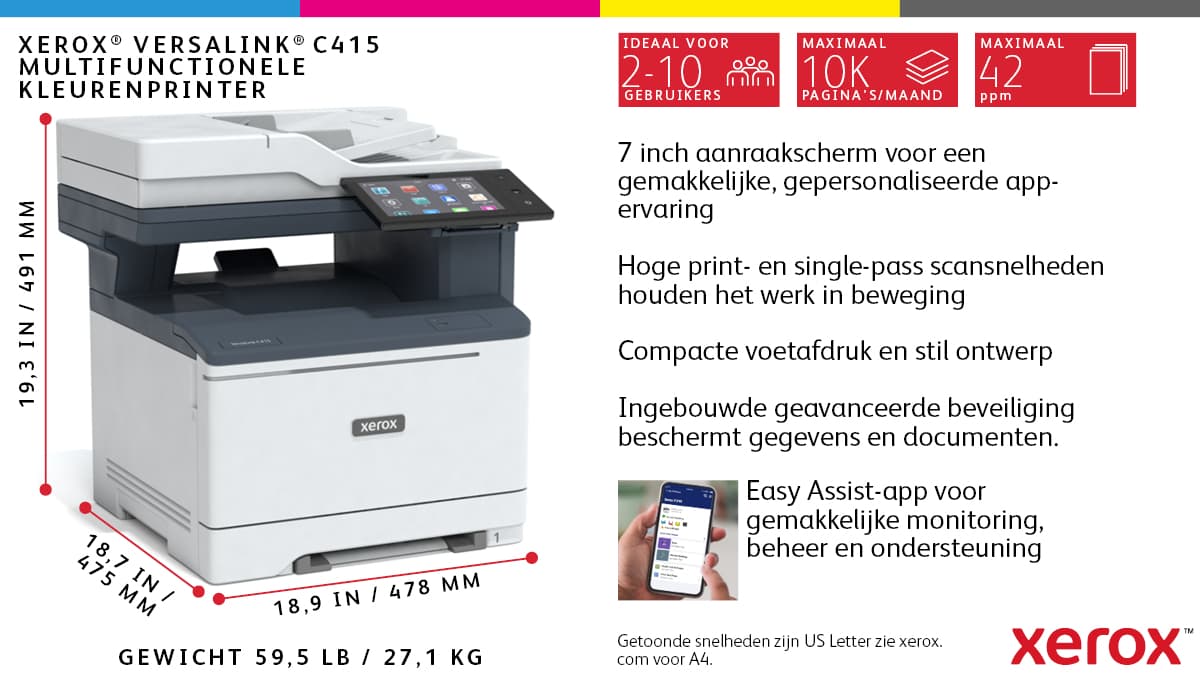 Xerox VersaLink C415 Imprimante multifonction couleur laser — photo 11 sur 25