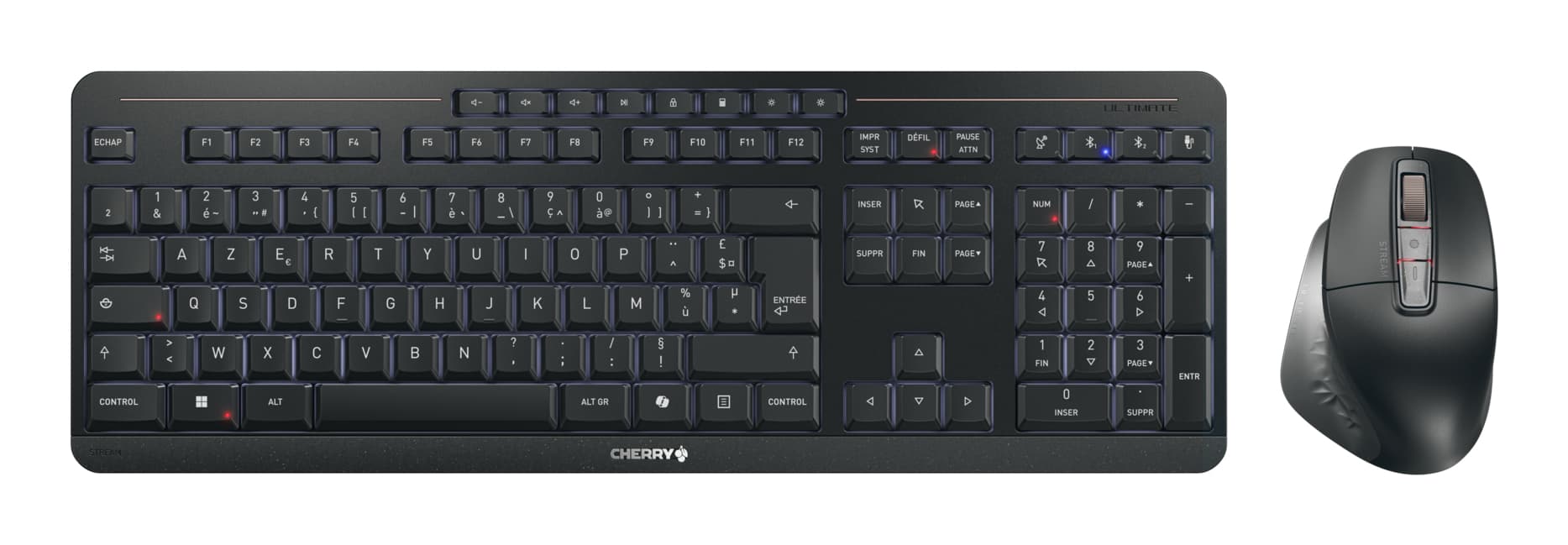 CHERRY STREAM ULTIMATE - Ensemble de bureau - Sans fil - AZERTY - Noir