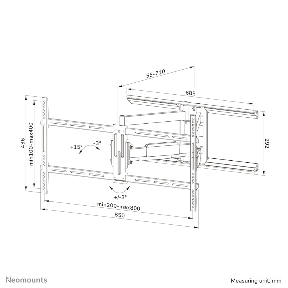Full Motion Wall Mount for 43-75 inch Screens - Black — photo 17 of 17