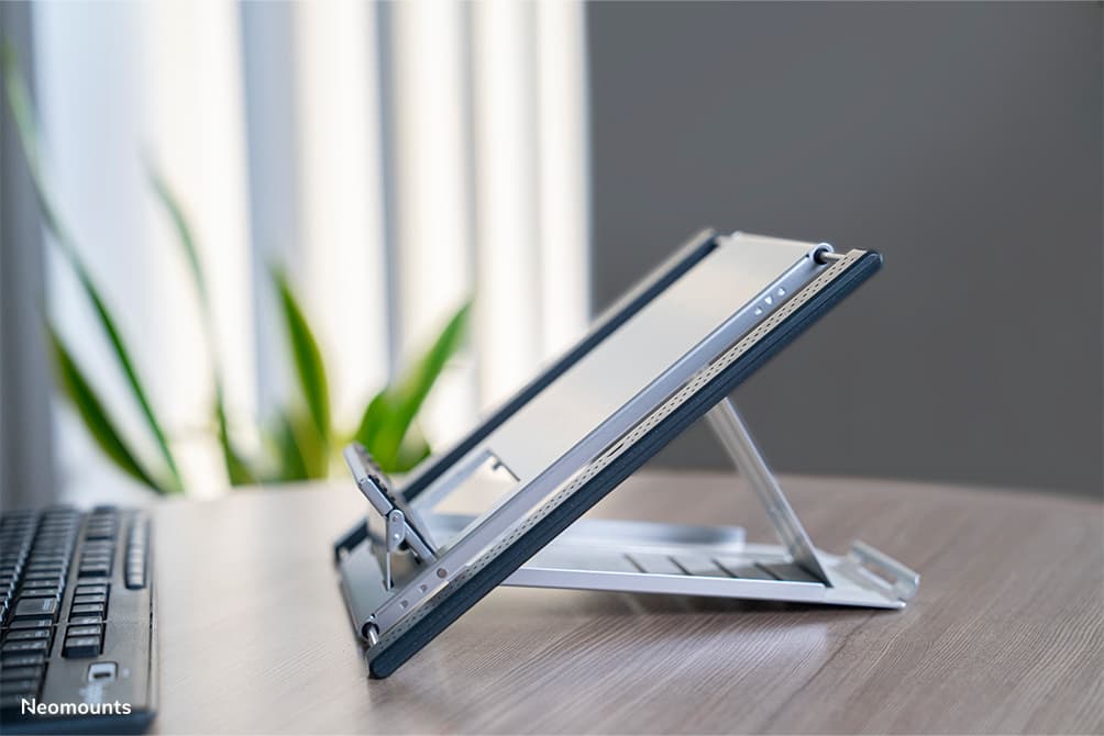 Support Ordinateur Portable - 10-22 pouces - Jusqu'à 5 kg - 6 Positions de Hauteur - Pliant - Compact - Universel - Argent — photo 15 sur 16