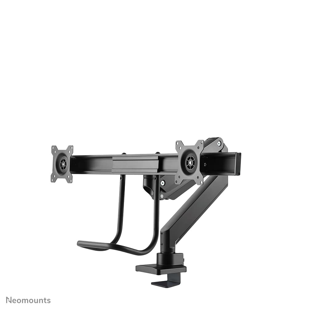 Dual Crossbar Monitor Arm - 10-32inch - 1-8 kg/screen - Gas Spring - 180 Degrees - Stop Mechanism - Topfix - Black — photo 5 of 18