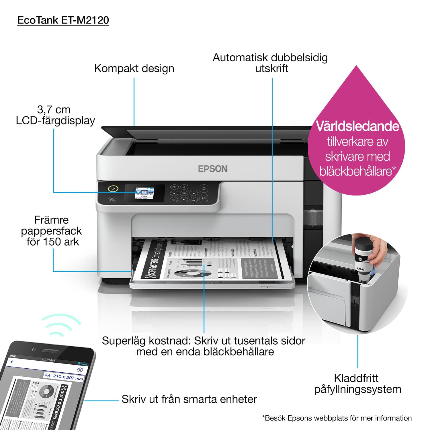 Epson EcoTank ET-M2120 Multifunctional Printer — photo 44 of 45