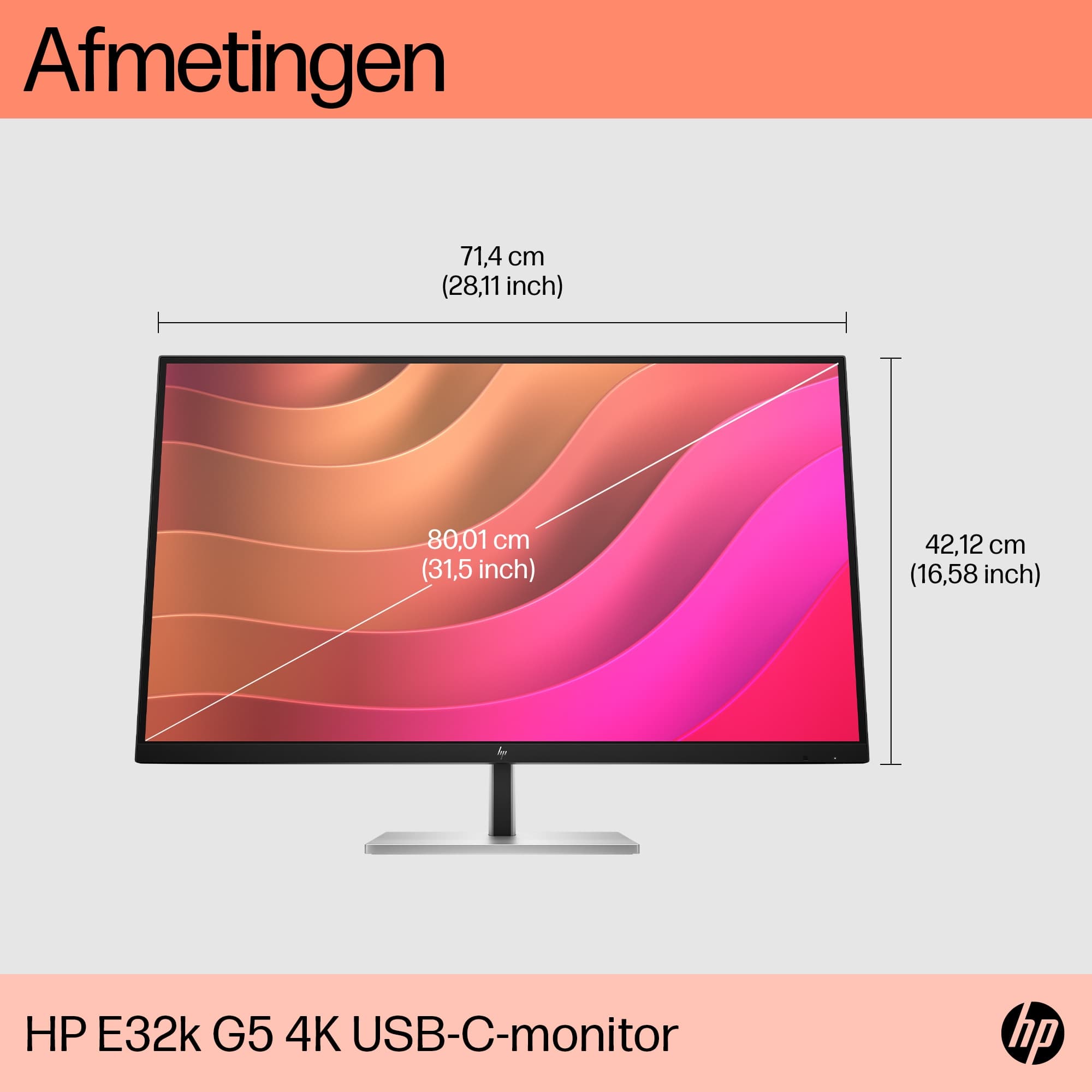 E32k G5 4K USB-C - 32 inch - 4K Ultra HD IPS LED Monitor - 3840x2160 - Pivot / HAS / RJ45 / USB-C — foto 4 van 11