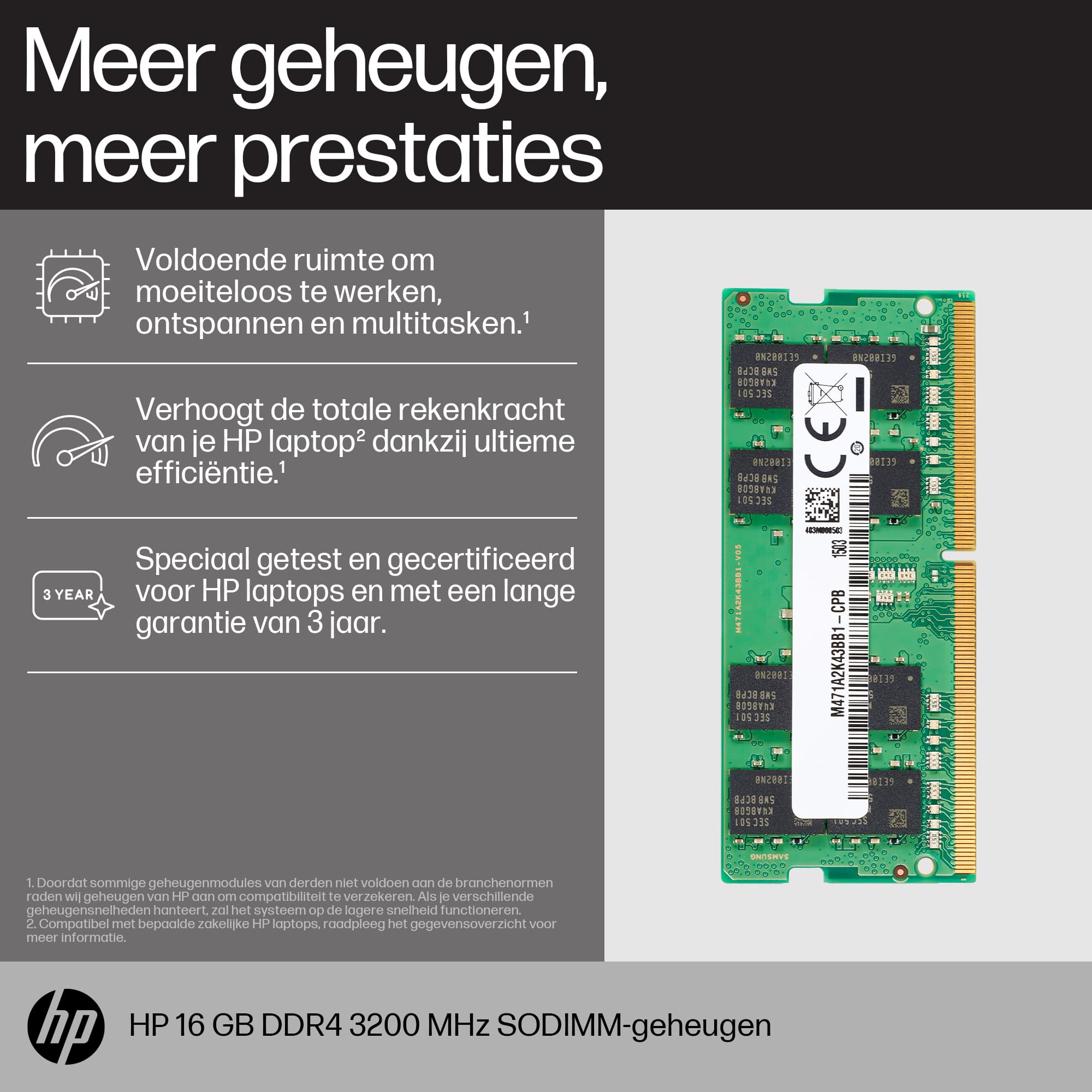 16GB DDR4 SODIMM - 3200MHz / PC4-25600 - 1.2V — foto 3 van 3