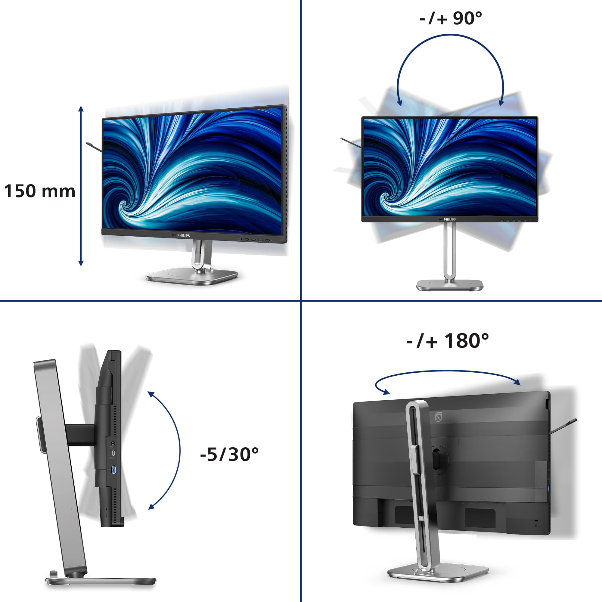 4000 Series - 24 inch - Full HD LCD - 1920x1080 - Pivot - HAS — foto 2 van 12
