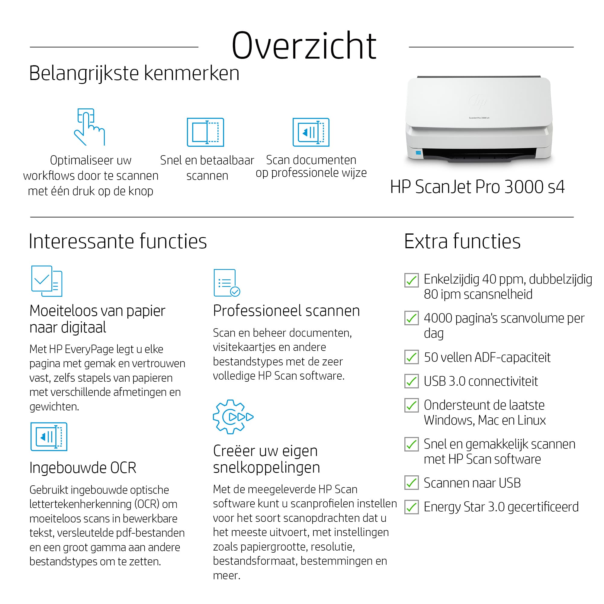 HP ScanJet Pro 3000 s4 Scanner à feuilles — photo 4 sur 10