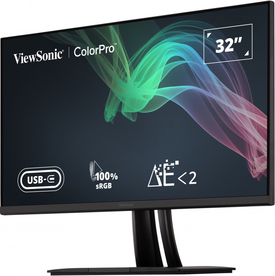 VIEWSONIC 32-inch 4K LED Monitor with 350 Nits, 5ms Response Time, 100% Pantone sRGB, USB-C 60W, and 2x2W Speakers — photo 4 of 14