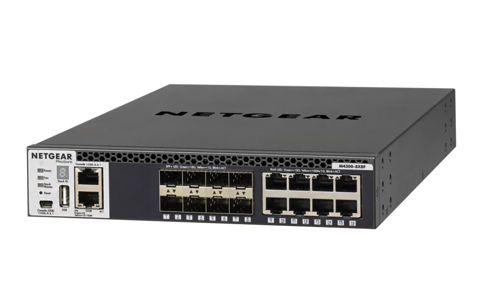 M4300-8X8F - L3 Switch - 16 Port - 8 x 10/100/1000/10000 + 8 x 10 Gigabit SFP+ — photo 2 of 4