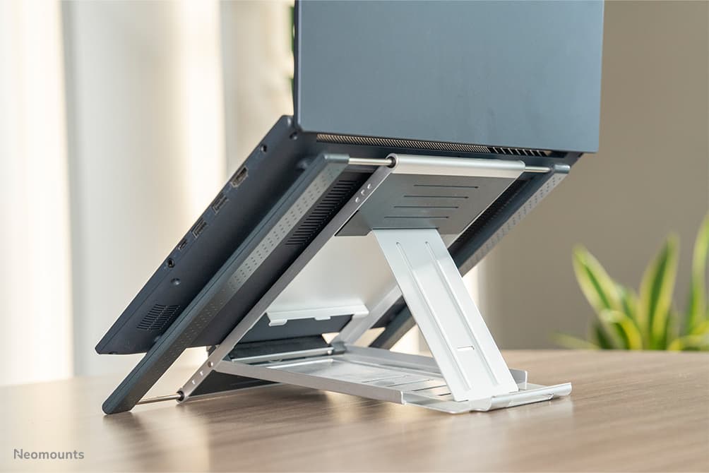 Support Ordinateur Portable - 10-22 pouces - Jusqu'à 5 kg - 6 Positions de Hauteur - Pliant - Compact - Universel - Argent — photo 12 sur 16
