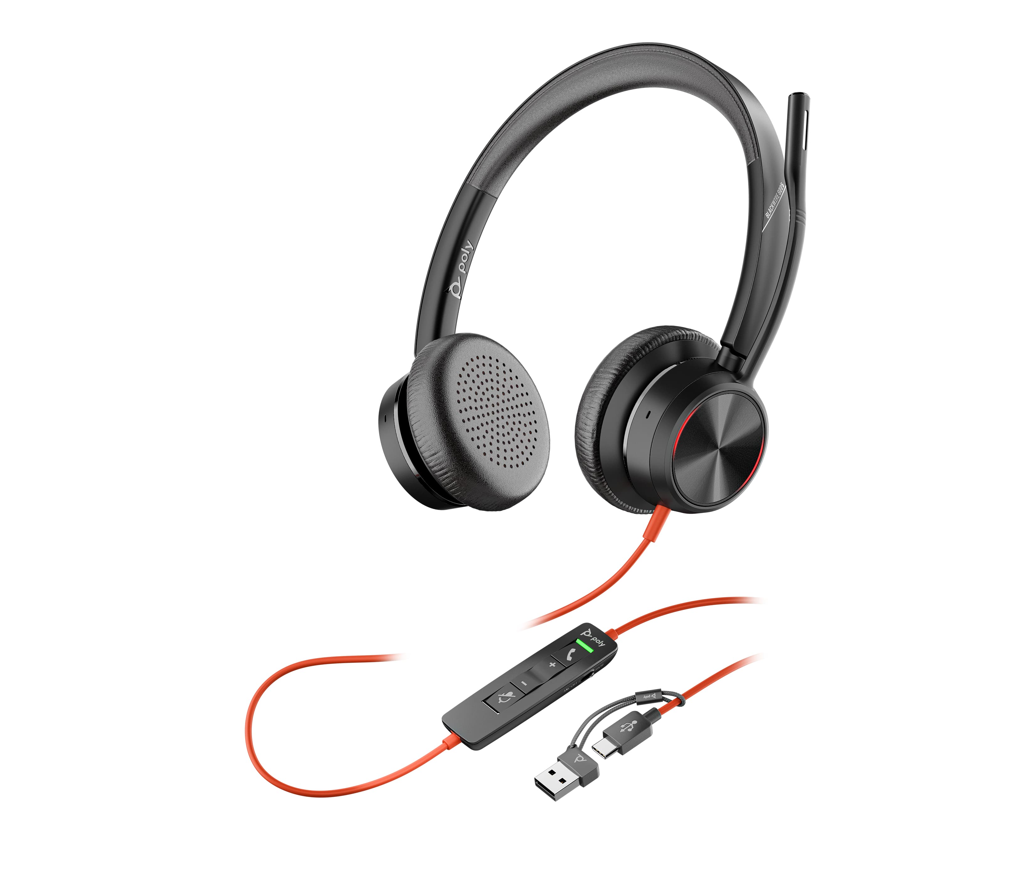 HP Poly Blackwire 8225 Casque stéréo USB-C + Adaptateur USB-C/A — photo 6 sur 7