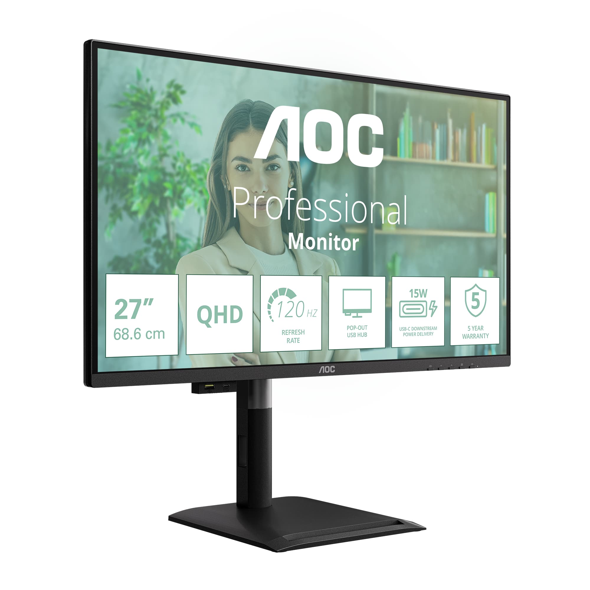 AOC Q27P4U Écran 27" Quad HD — photo 3 sur 22