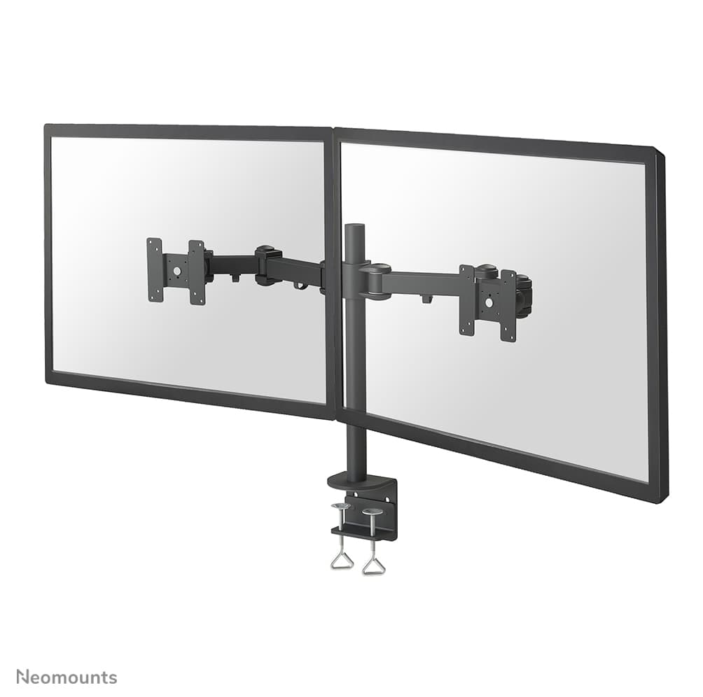Support d'écran double - 10-27" - 0-8 kg/écran - Noir