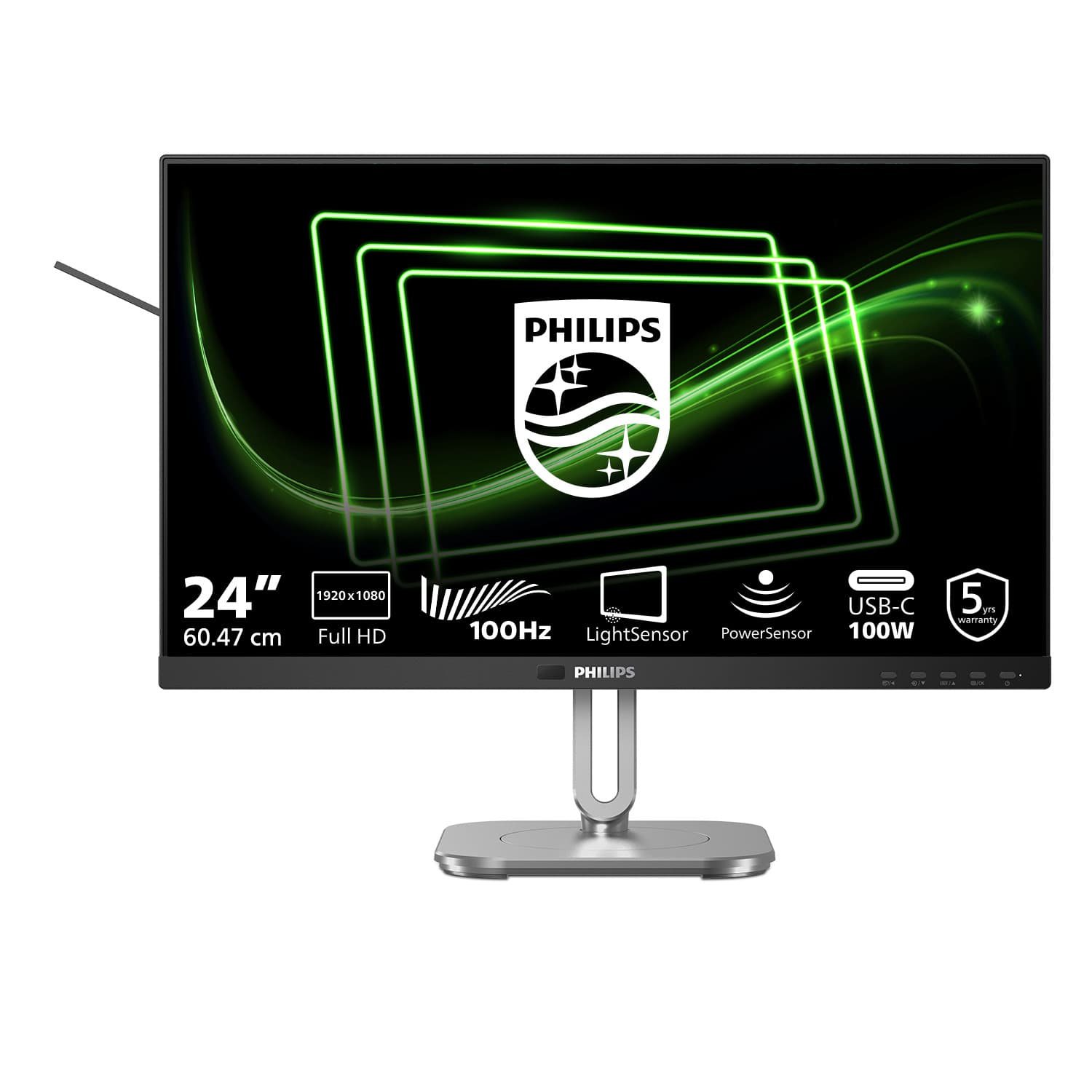 Philips 5000 Série 24" - 1920 x 1080 - Full HD - LCD - Noir — photo 2 sur 12