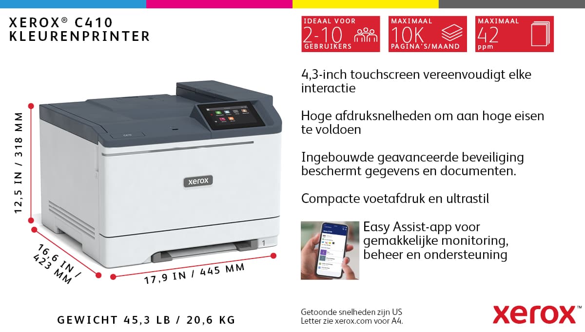 Imprimante multifonction Xerox C410 40 PPM — photo 5 sur 11