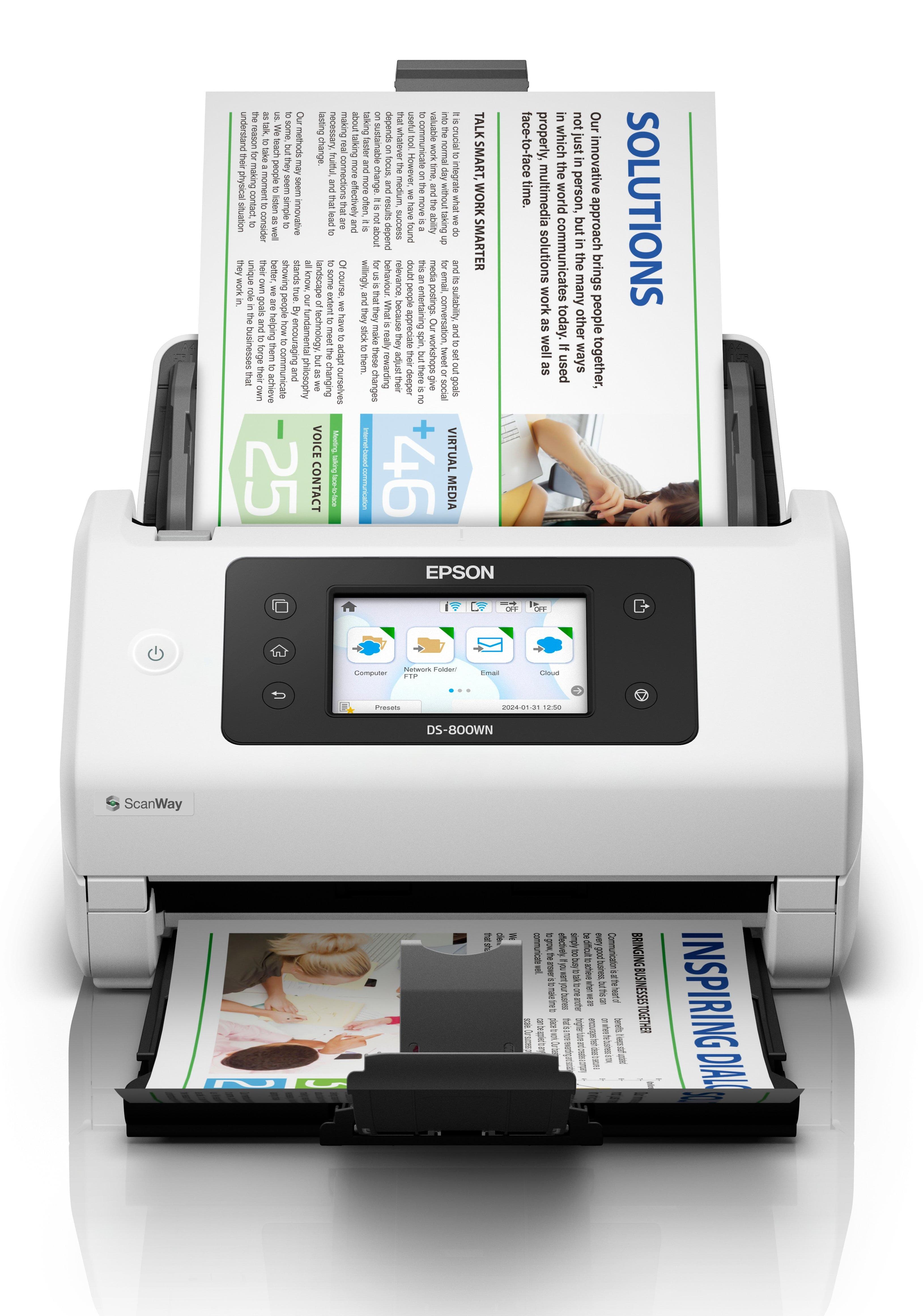 WorkForce DS-800WN Sheet-fed scanner 600 x 600 DPI A4 White — photo 7 sur 14